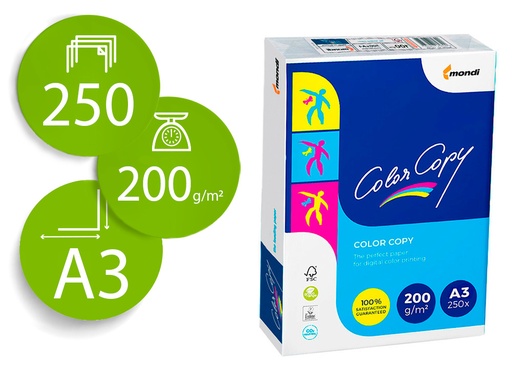 [29245] Papel fotocopiadora color copy din a3 200 gramos paquete de 250 hojas