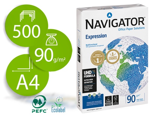 [28236] Papel fotocopiadora navigator din a4 90 gramos paquete de 500 hojas