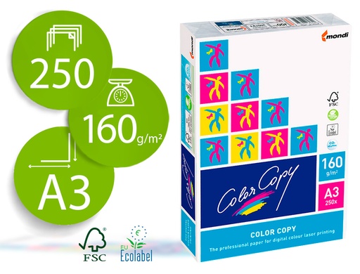 [26961] Papel fotocopiadora color copy din a3 160 gramos paquete de 250 hojas