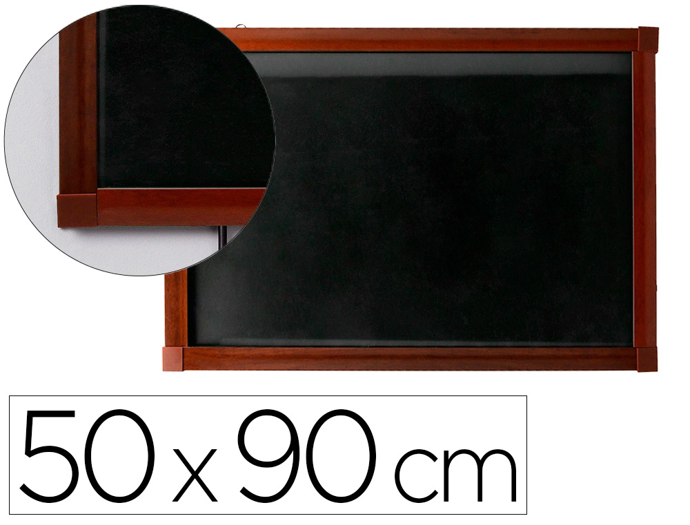 [86096] Pizarra cristal liderpapel con led en caballete de madera para rotuladores tipo tiza 50x90cm