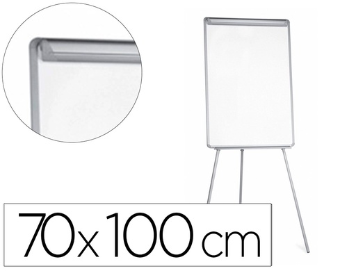 [38181] Pizarra blanca q-connect con tripode 90x70x195cm para convenciones superficie lacadamagnetica escritura directa