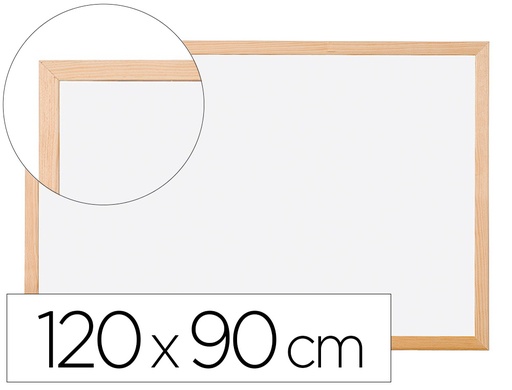 [33674] Pizarra blanca q-connect laminada marco de madera 120x90 cm