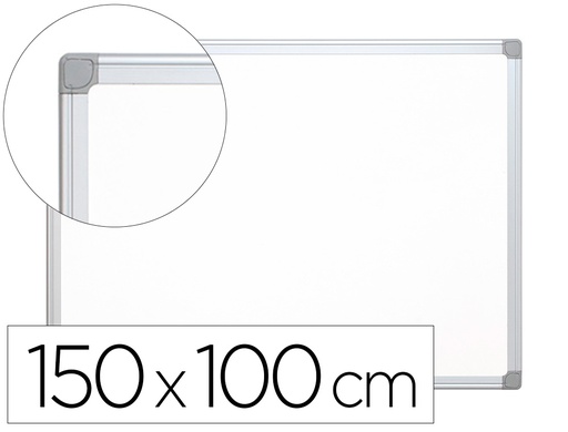 [33671] Pizarra blanca q-connect laminada marco de aluminio 150x100 cm