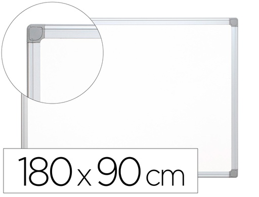 [26365] Pizarra blanca q-connect melamina marco de aluminio 180x90 cm