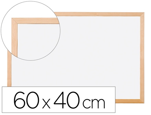 [26353] Pizarra blanca q-connect melamina marco de madera 60x40 cm