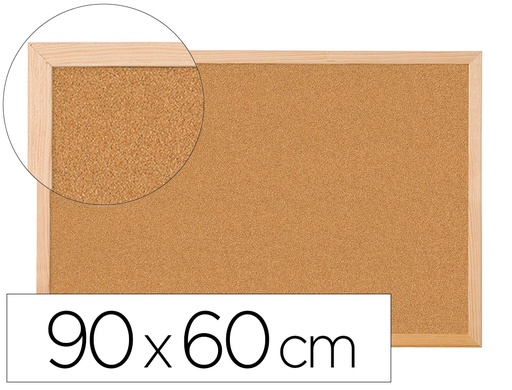 [21814] Pizarra corcho q-connect 90x60 cm marco de madera