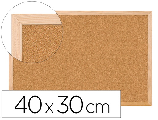 [21811] Pizarra corcho q-connect 40x30 cm marco de madera