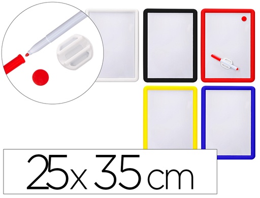 [15163] Pizarra blanca magnetica 25x35 cm con rotulador y borrador