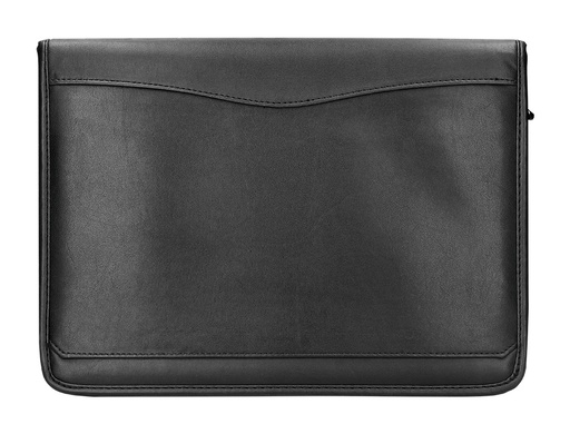 [163736] Carpeta portafolios cremallera con bolsa para movil y tarjetero color negro 260x355 mm
