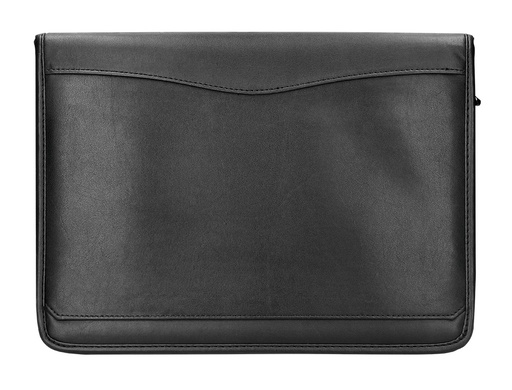 [31379] Carpeta portafolios q-connect cremallera 4 anillas 20 mm concalculadora con bolsa para movil color negro 260x355 mm