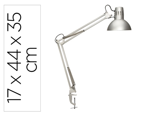 [171830] Lampara de escritorio maul study con pinza color plata 170x440x350 mm