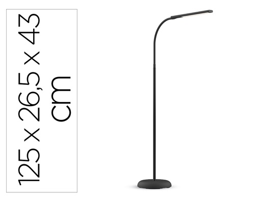 [171825] Lampara de pie maul led pirro aluminio color negro 1250x265x430 mm