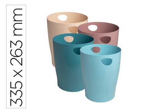 [171683] Papelera plastico exacompta ecobin skandi reciclada 15 l colores surtidos 335x263 mm