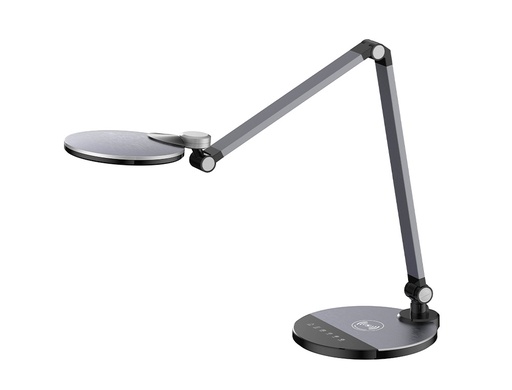 [163893] Lampara de oficina q-connect sobremesa profesional aluminio 9w 120 led cargador movil color negro