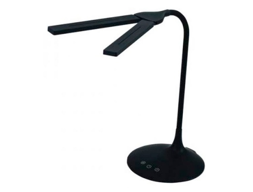 [159820] Lampara de oficina archivo 2000 inalambrica recargable 2 cabezales moviles led 6w abs color negro 180x340x360 mm