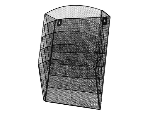 [39923] Expositor mural q-connect de pared 5 bandejas din a4 negro 9,3x31,5x44 cm