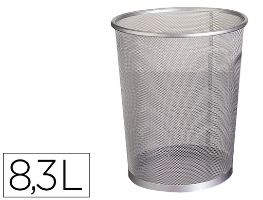 [29623] Papelera metalica q-connect rejilla gris 190x260x235 mm