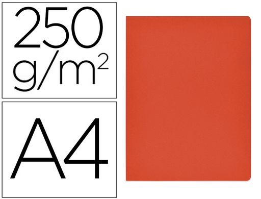[None] Subcarpeta cartulina gio simple intenso din a4 rojo 250g/m2