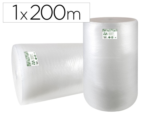 [None] Plastico burbuja liderpapel ecouse 1x200m 30% de plastico reciclado