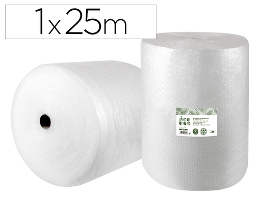 [None] Plastico burbuja liderpapel ecouse 1x25m 30% de plastico reciclado