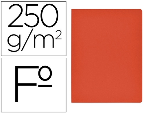 [None] Subcarpeta cartulina gio simple intenso folio rojo 250g/m2