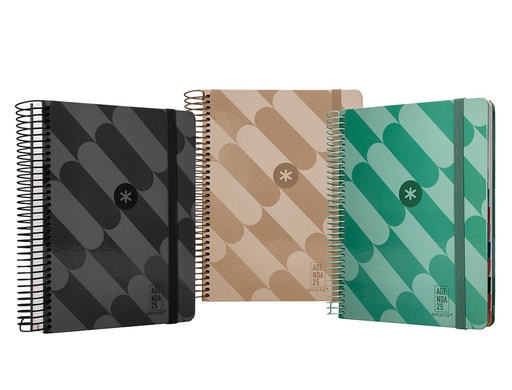 [170549] Agenda espiral antartik pattern a5+ 2025 dia pagina colores surtidos papel 80 gr
