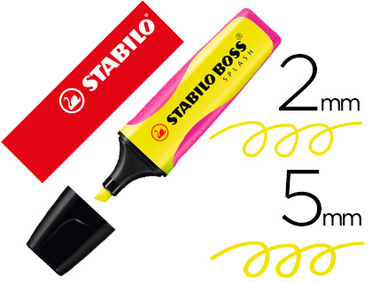 [155849] Rotulador stabilo boss splash grip fluorescente 75/24 amarillo