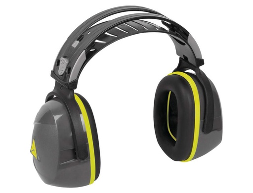 [75718] Casco antiruido deltaplus con orejeras ajustable en altura norma snr 30 db color gris-negro