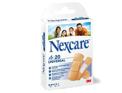 [75635] Tira protectora 3m nexcare para heridas y cortes plasticoimpermeable caja de 20 unidades diversos tamaños