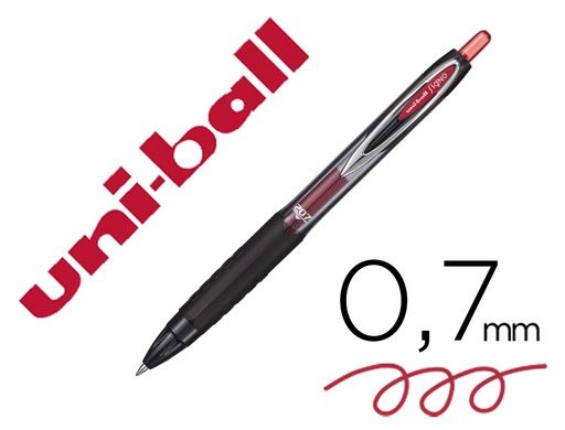 [75339] Boligrafo uni-ball signo 207e retractil 0,7 mm color rojo
