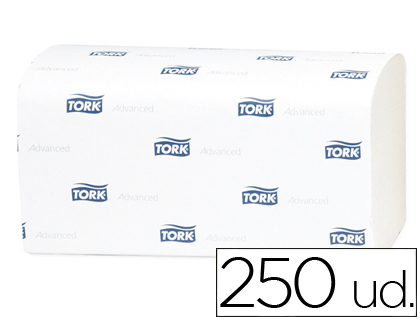 [71791] Toalla de papel engarzada 2 capas 21,8x23 cm paquete de 250 unidades para dispensador h3