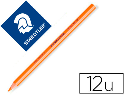 [64828] Lapices fluorescente staedtler triangular top star naranja caja de 12 unidades