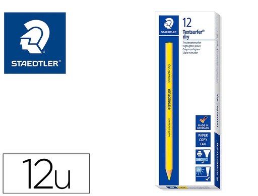 [64827] Lapices fluorescente staedtler triangular top star amarillo caja de 12 unidades
