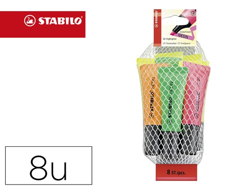 [64467] Rotulador stabilo neon 72 blister de 8 unidades colores surtidos
