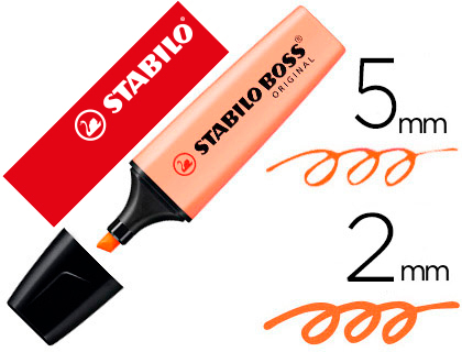 [64347] Rotulador stabilo boss pastel fluorescente 70 melocoton sedoso