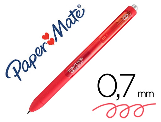 [64335] Boligrafo paper mate inkjoy retractil gel pen trazo 0,7 mm rojo