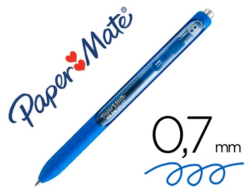 [64333] Boligrafo paper mate inkjoy retractil gel pen 0,7mm azul punta de bola trazo 0.35mm