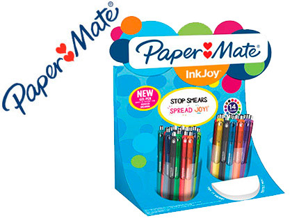 [64331] Boligrafo paper mate inkjoy retractil gel pen trazo 0,7 mm expositor de 60 unidades colores surtidos