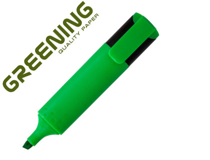 [63734] Rotulador greening fluorescente punta biselada verde