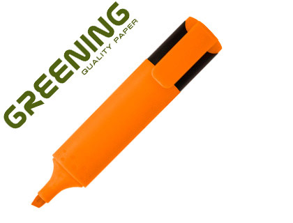 [63733] Rotulador greening fluorescente punta biselada naranja