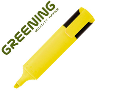 [63731] Rotulador greening fluorescente punta biselada amarillo