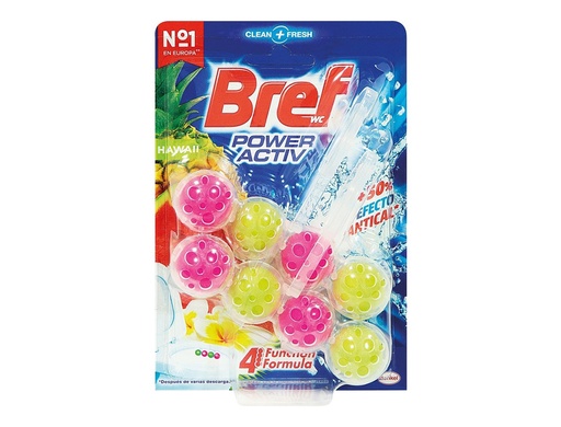 [59992] Desinfectante y ambientador de inodoro bref wc poder activo hawaii 50 g blister de 2 unidades