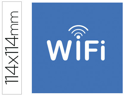 [59445] Etiqueta adhesiva apli de señalizacion simbolo wifi 114x114 mm