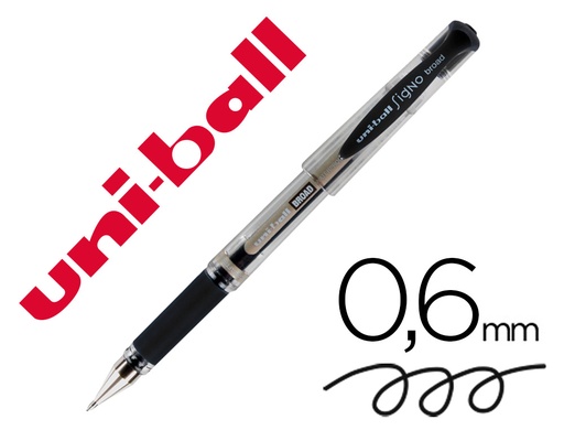 [59078] Boligrafo uni-ball um-153 signo broad negro 1 mm tinta gel