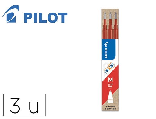 [54975] Recambio boligrafo pilot frixion ball rojo caja de 3 unidades