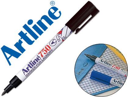 [52325] Rotulador artline marcador permanente lavable para textilek-750 negro punta redonda 0,7 mm en blister