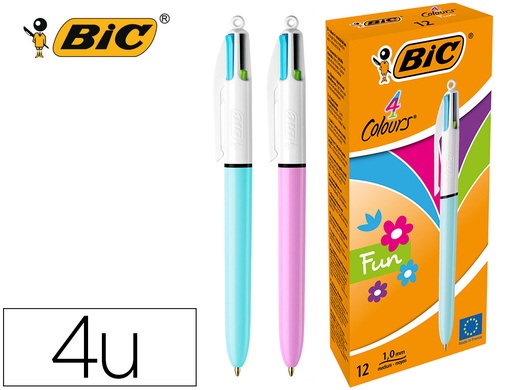 [51900] Boligrafo bic cuatro colores pastel edicion limitada