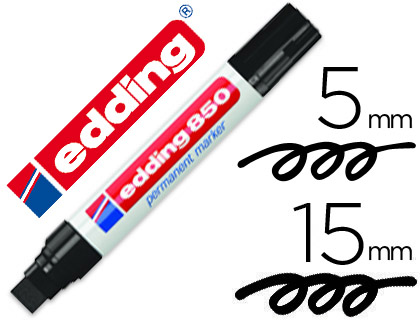 [47426] Rotulador edding marcador permanente 850 negro punta biselada 5-15 mm recargable