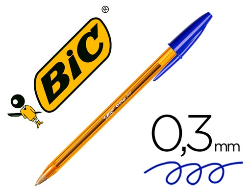 [44326] Boligrafo bic cristal punta fina azul