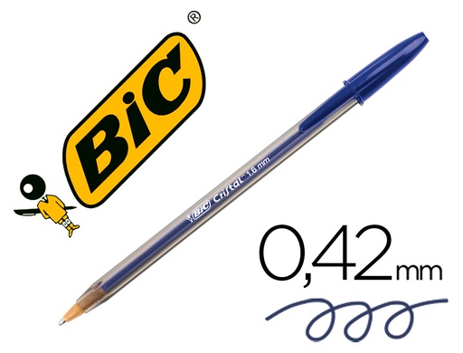 [43668] Boligrafo bic cristal x-large tinta azul 1,6 mm